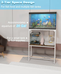 Mondazie banco acuario 20 galones altura de 32-2 pulgadas para mejor visualización.