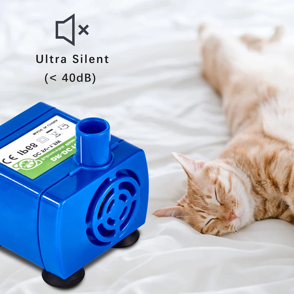 Monsin bomba fontana gatos con cable USB para alimentación flexible.