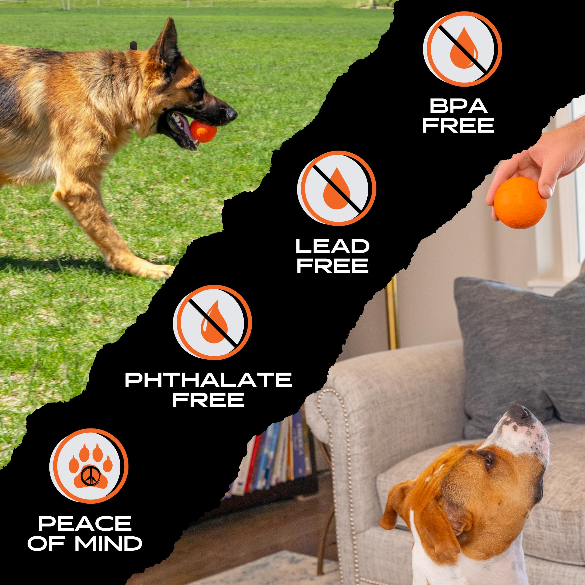 Monster K9 Bola hecha en EE. UU. para apoyar a K9 Hero.