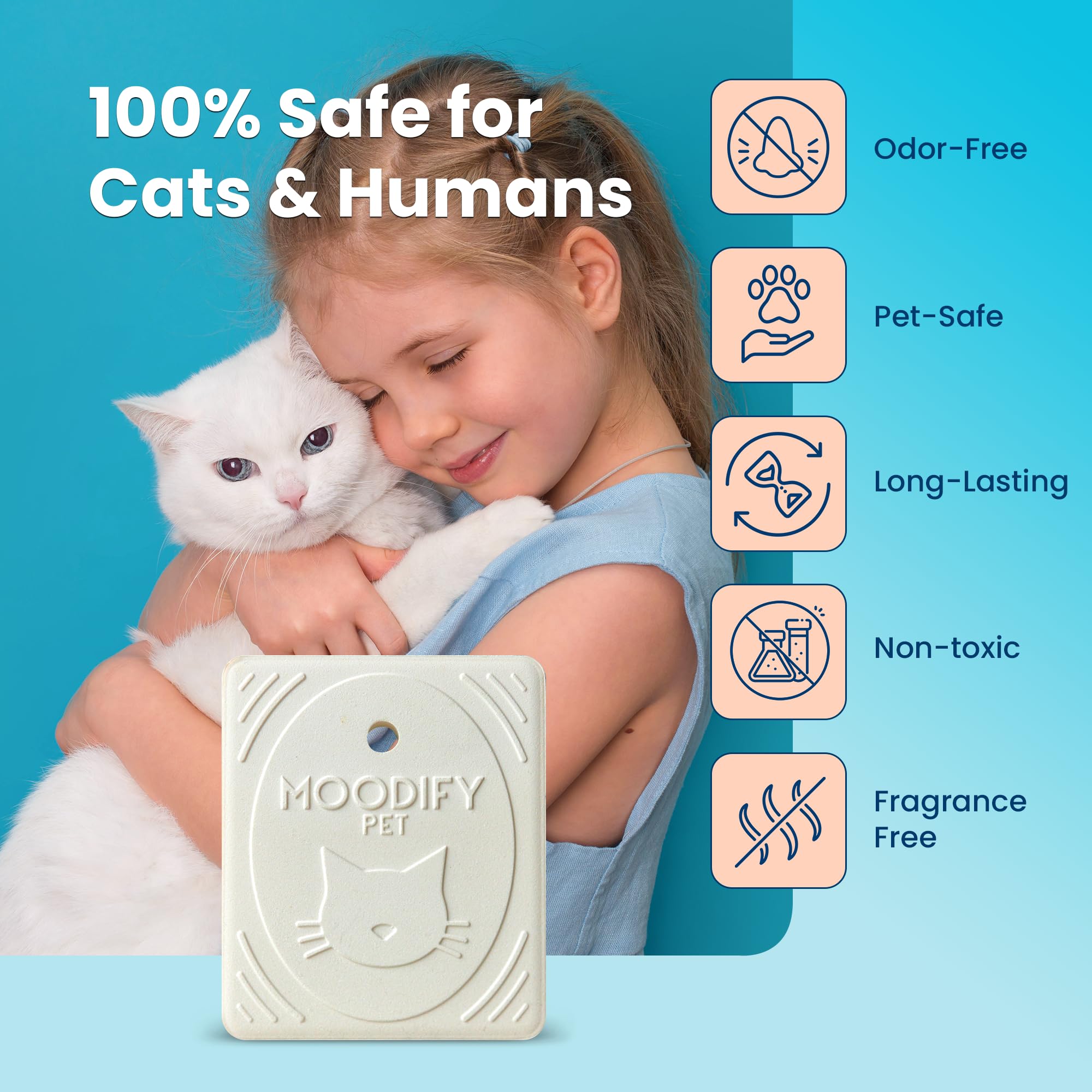 MoodifyPet: instalación rápida cerca de la caja de arena, sin cables.