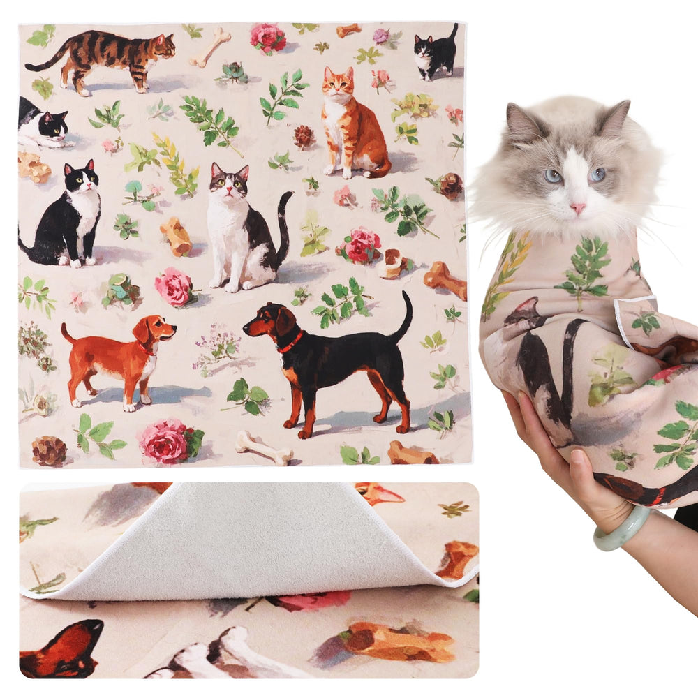 MoofeePaws envoltorio para gato facilita el corte de uñas con seguridad.