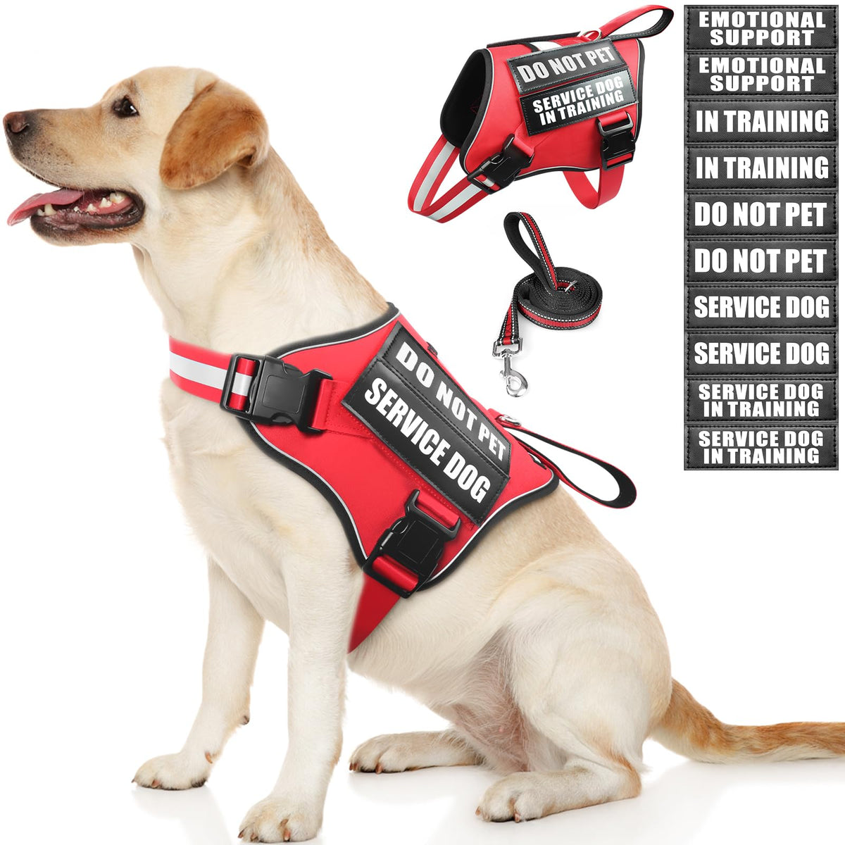 MOOGROU arnés para perro de servicio con ajuste cómodo para entrenamiento diario.