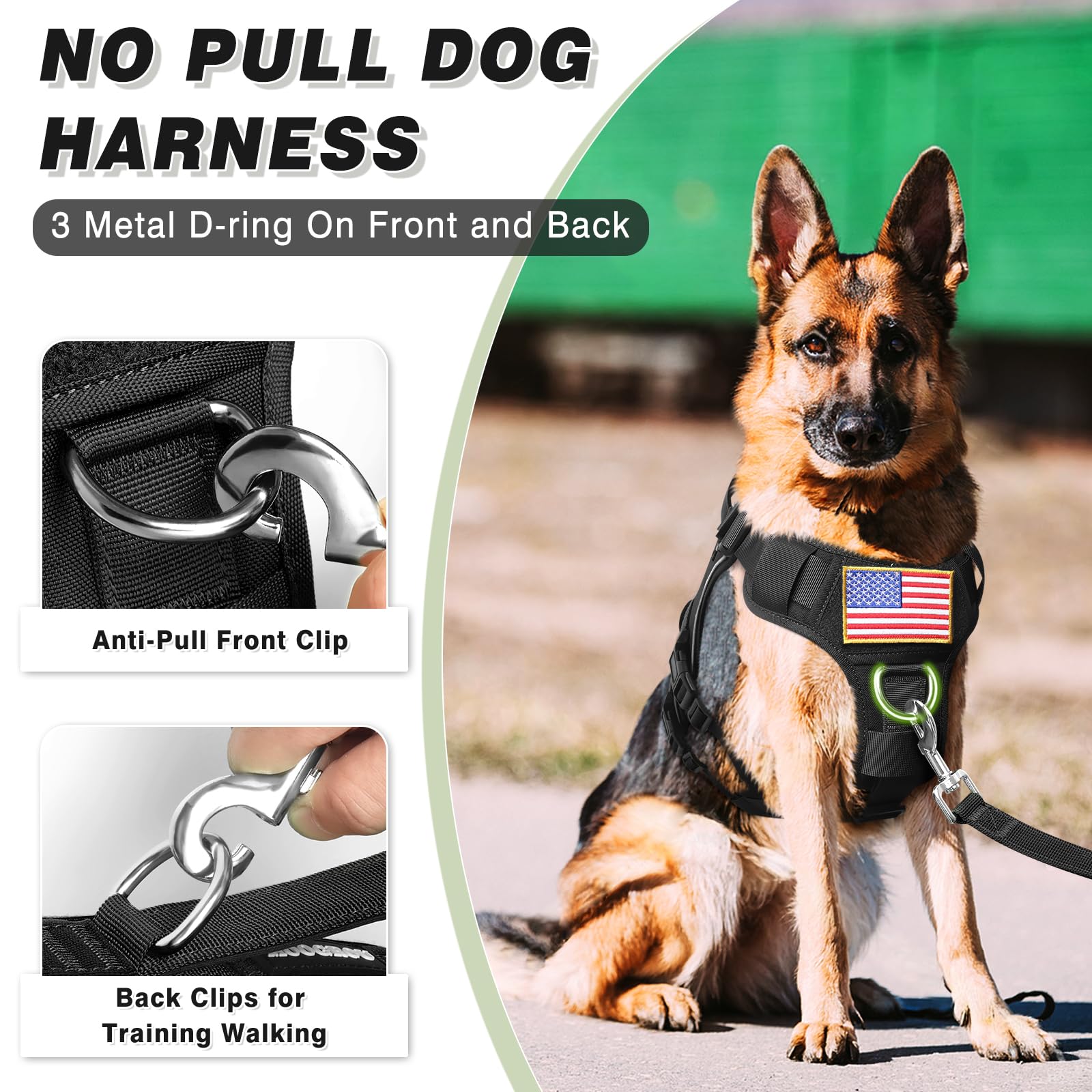 MOOGROU chaleco perro servicio panel Velcro trasero; parches intercambiables.
