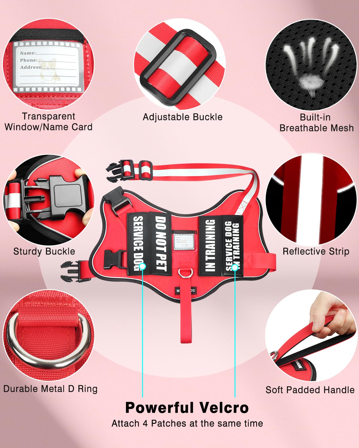 MOOGROU parches-llamativos, personaliza señales para entrenamiento y uso diario