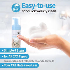 Mooncat champú seco para gatos: aprobado por veterinarios para confianza