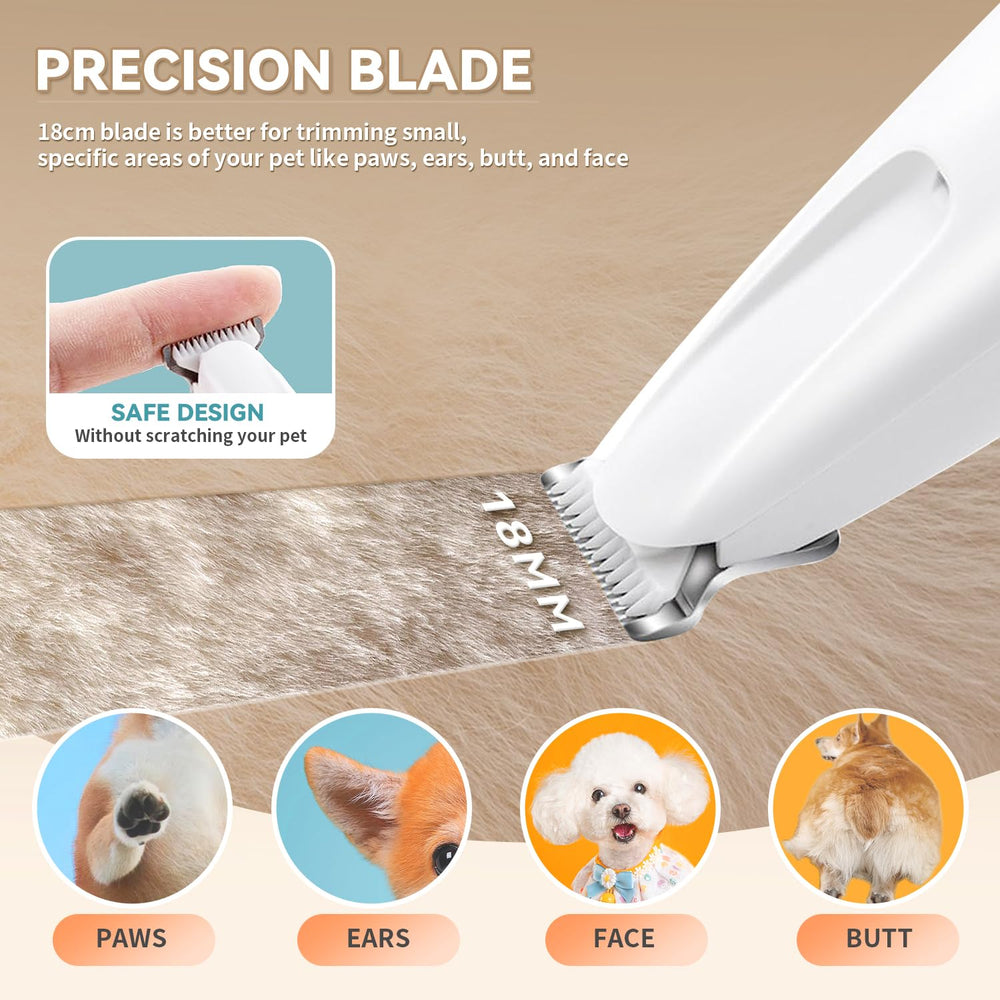 MOONEON cortador preciso para mascotas enfocado en cejas para acabados delicados.