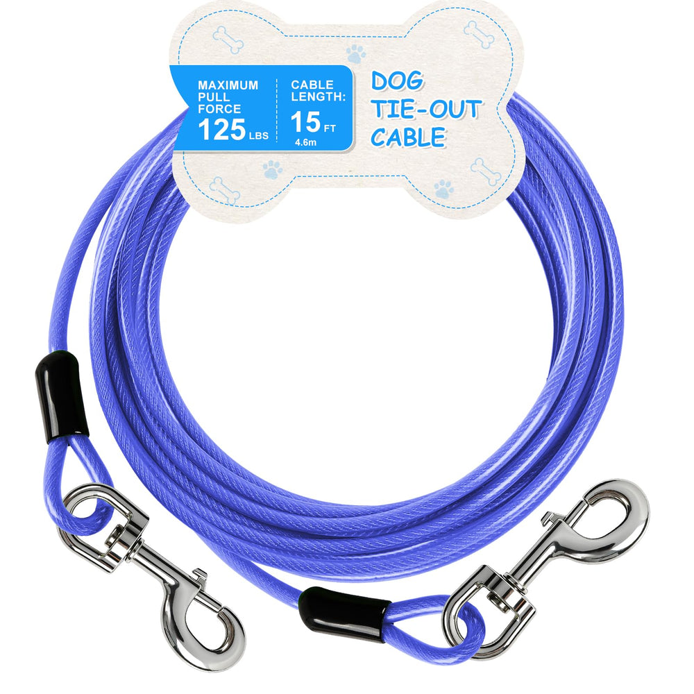 MooonGem cable de amarre con gancho giratorio 360 facilita libertad sin enredos para la mascota.