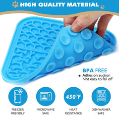 MooonGem LickMat silicona libre de BPA, segura para mascotas y alimentos.
