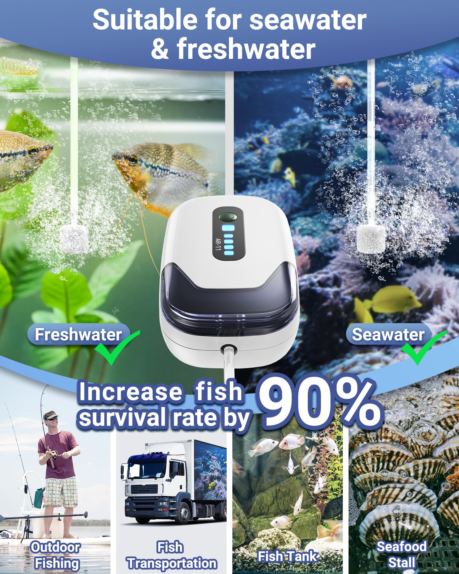 MoonOrange diseño compacto, perfecto para pesca al aire libre y transporte.