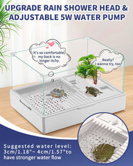 MoonOrange ducha lluvia mejorada muestra flujo de agua suave para baños relajantes.