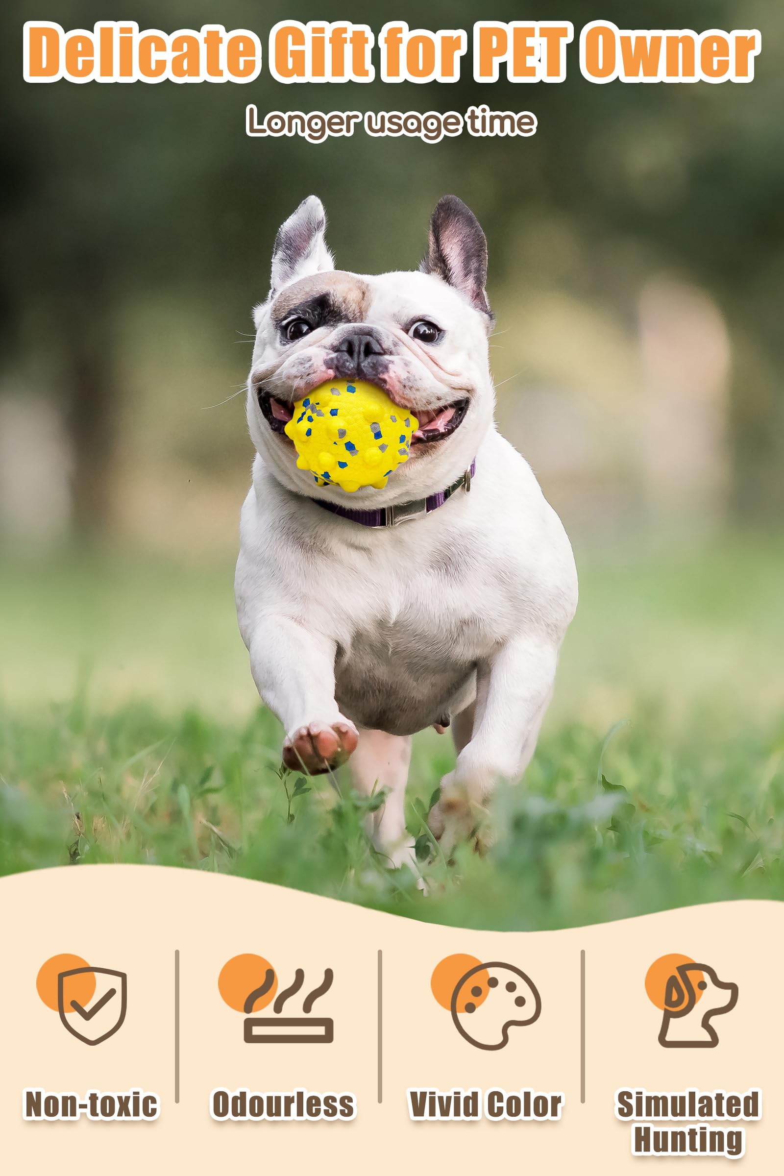 Moonorange juguete duradero para masticadores agresivos, promueve ejercicio y vínculo humano-perro.