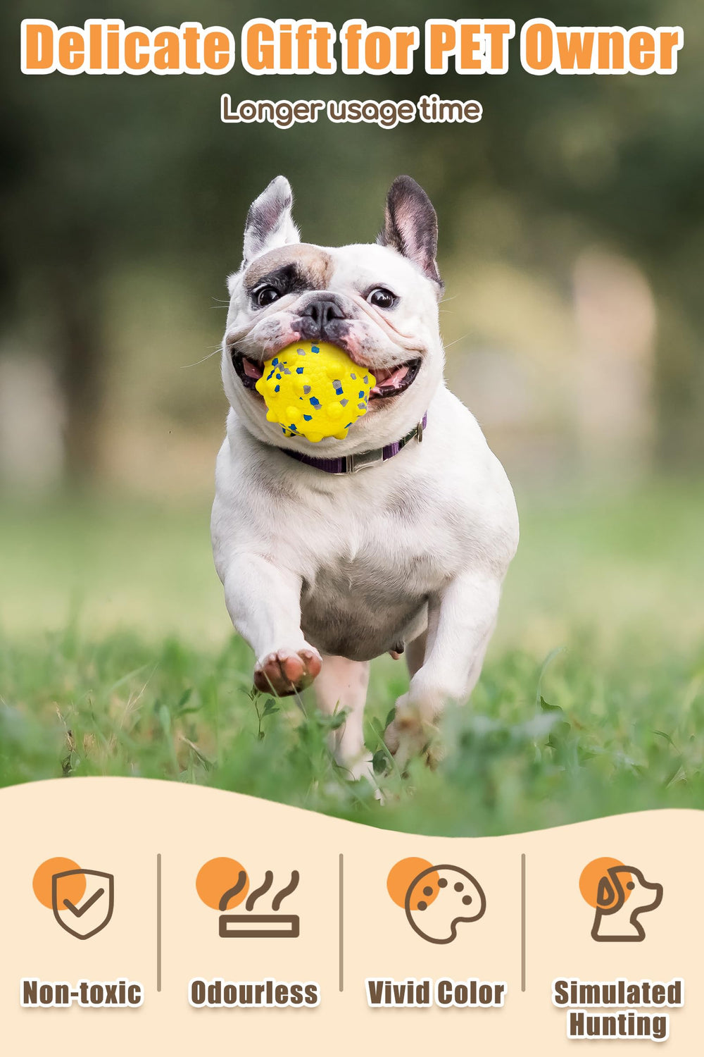 Moonorange juguete duradero para masticadores agresivos, promueve ejercicio y vínculo humano-perro.