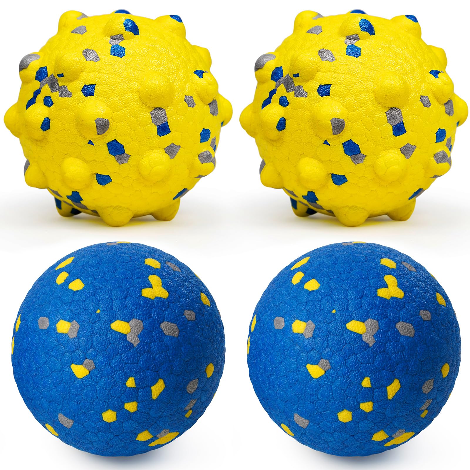 Moonorange pelotas de tenis para perros con punto amarillo, ideal para juego de buscar al aire libre.