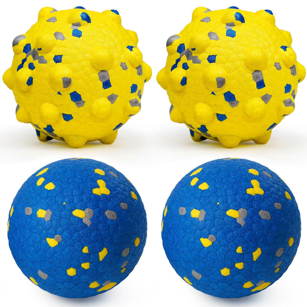 Moonorange pelotas de tenis para perros con punto amarillo, ideal para juego de buscar al aire libre.