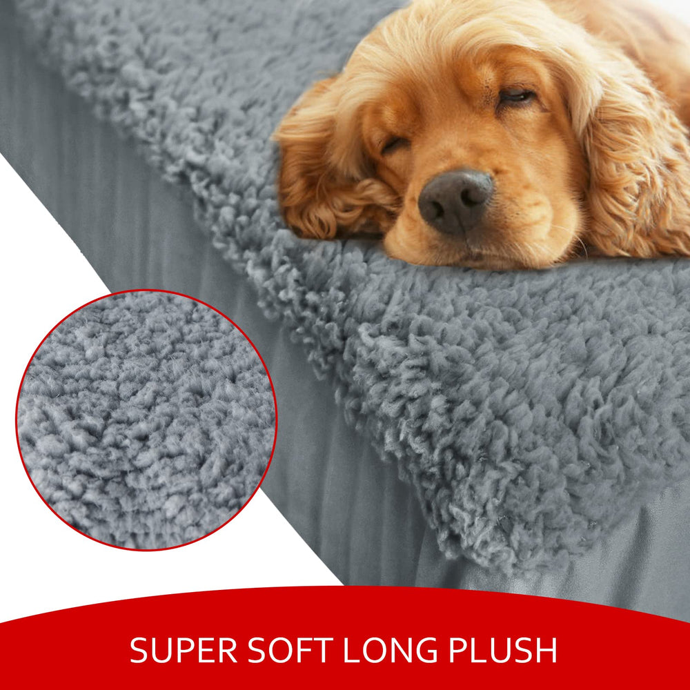 Moonsea funda cama perro 3 capas; capa superior suave y protección interior.