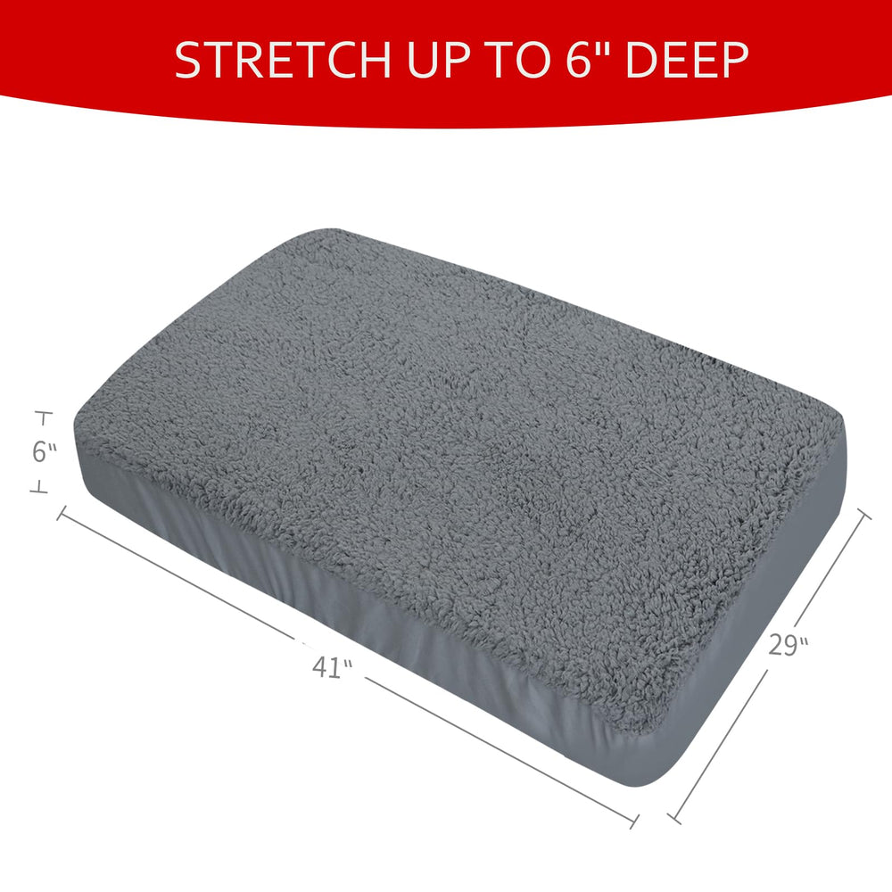 Moonsea funda cama perro gris duradera, ideal para uso diario.
