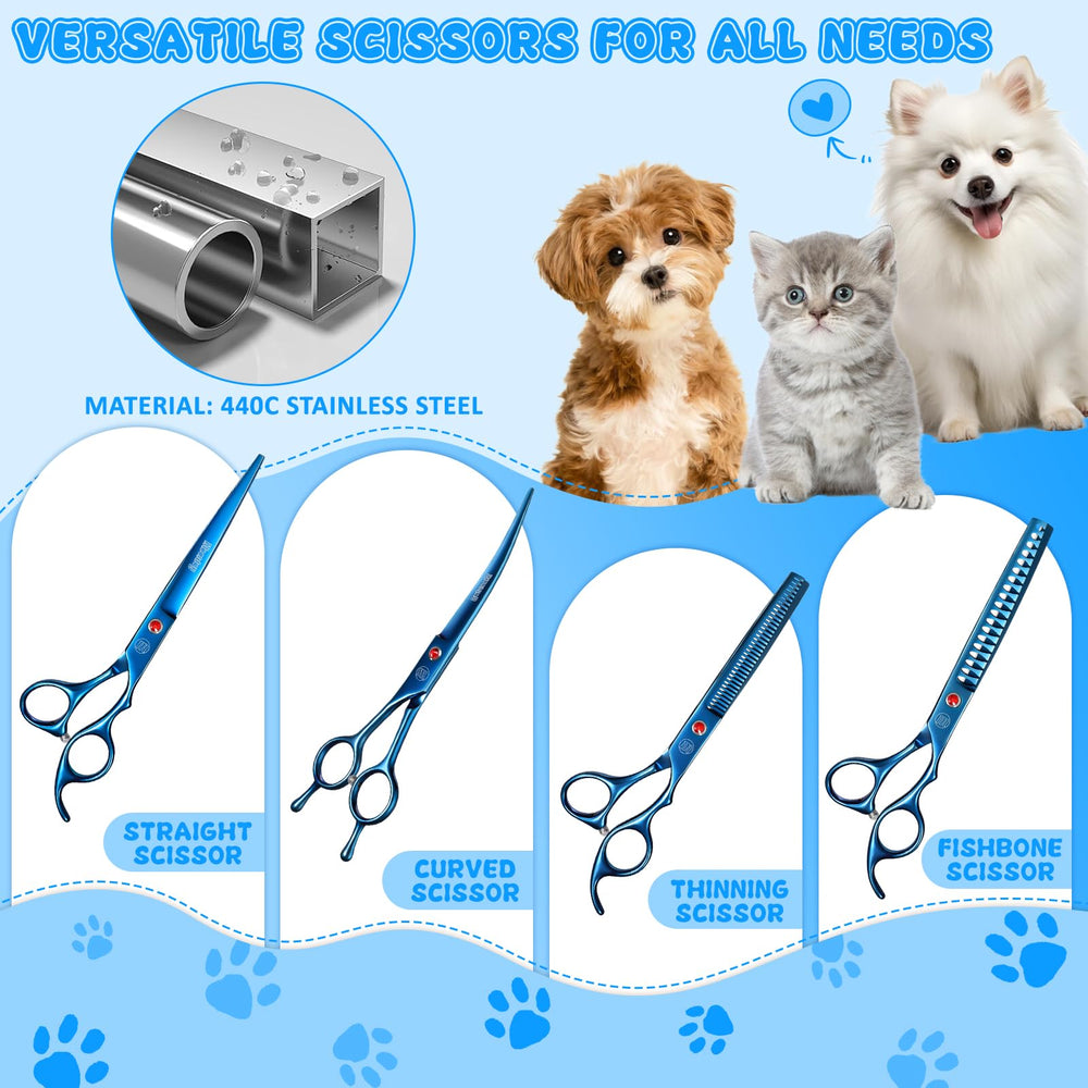 Tijeras Moontay desbastadoras de 7 pulgadas para pelo grueso y uniforme