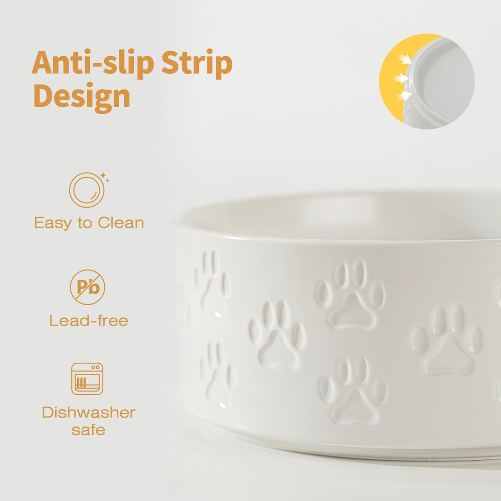 moookeynest tazon ceramico alta capacidad 7-5 tazas, perfecto para perros grandes
