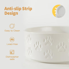 moookeynest tazon ceramico alta capacidad 7-5 tazas, perfecto para perros grandes