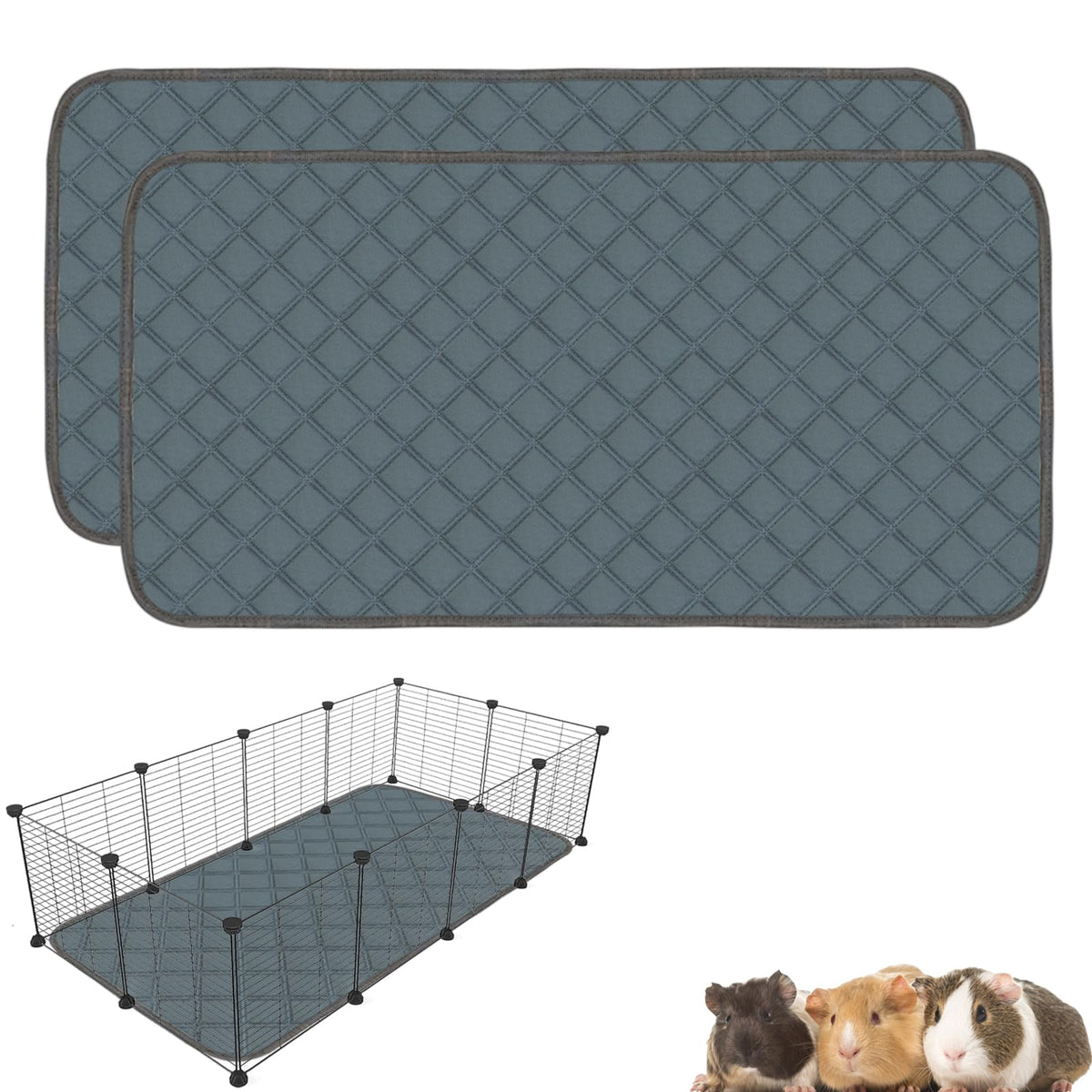 Mooydee forro-jaula-cobayas-2pack: acolchado suave que mantiene la jaula limpia y seca.