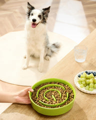 MOPANG diseño rompecabezas cerámico para perros, estimula la exploración durante la comida.