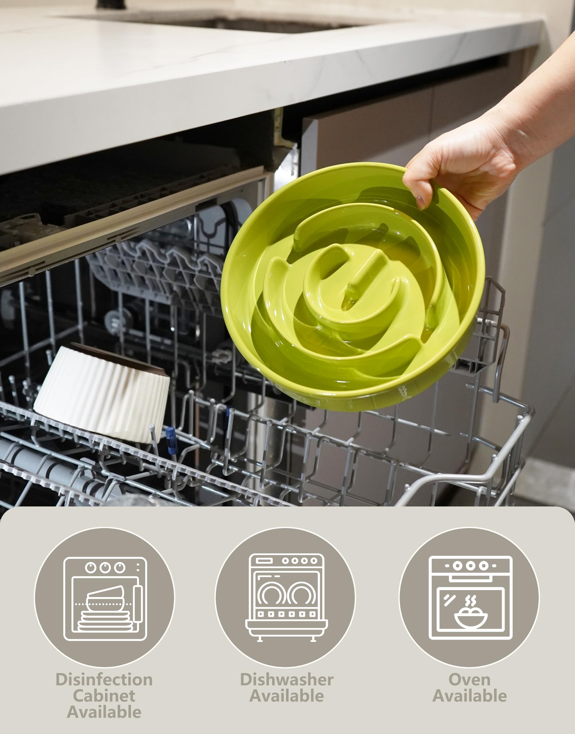 MOPANG cuenco grande para perros grandes, compatible con comidas secas y húmedas.