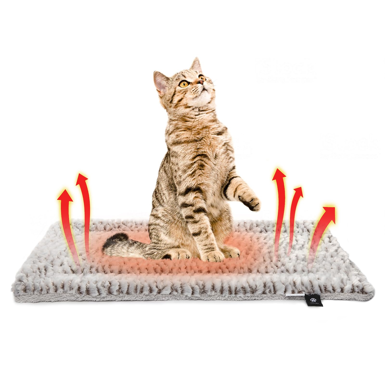 Mora Pets almohadilla auto caliente para gatos, calor constante sin cables.