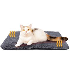 Cama auto calentante Mora Pets para gatos y perros 24x18, calor cómodo sin enchufes.