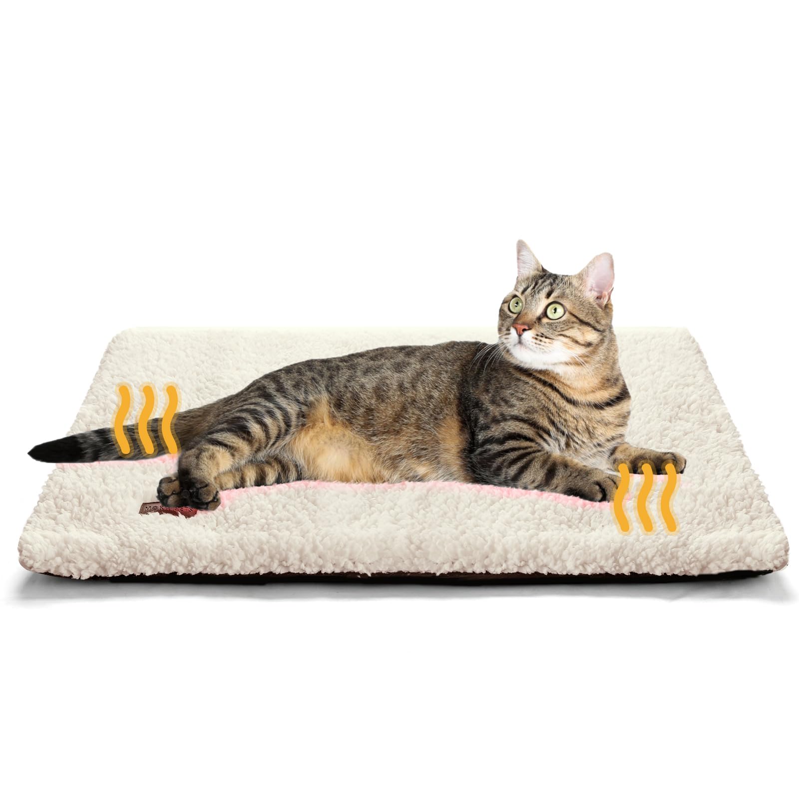 Cama auto-caliente Mora Pets para gato 24-18, calor natural durante el descanso.