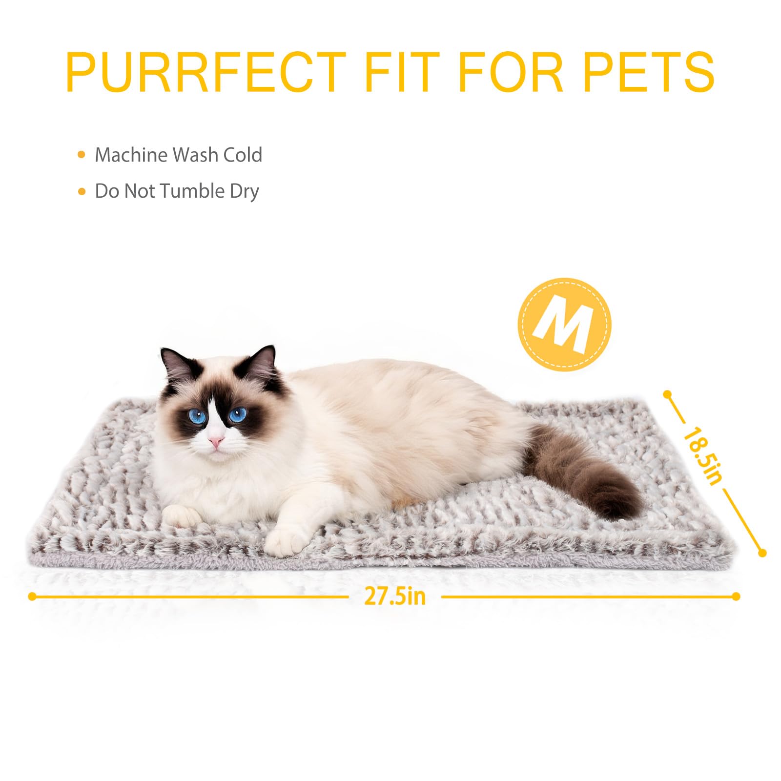 Cama autocalentable Mora Pets tamaño grande para gatos y perros pequeños.