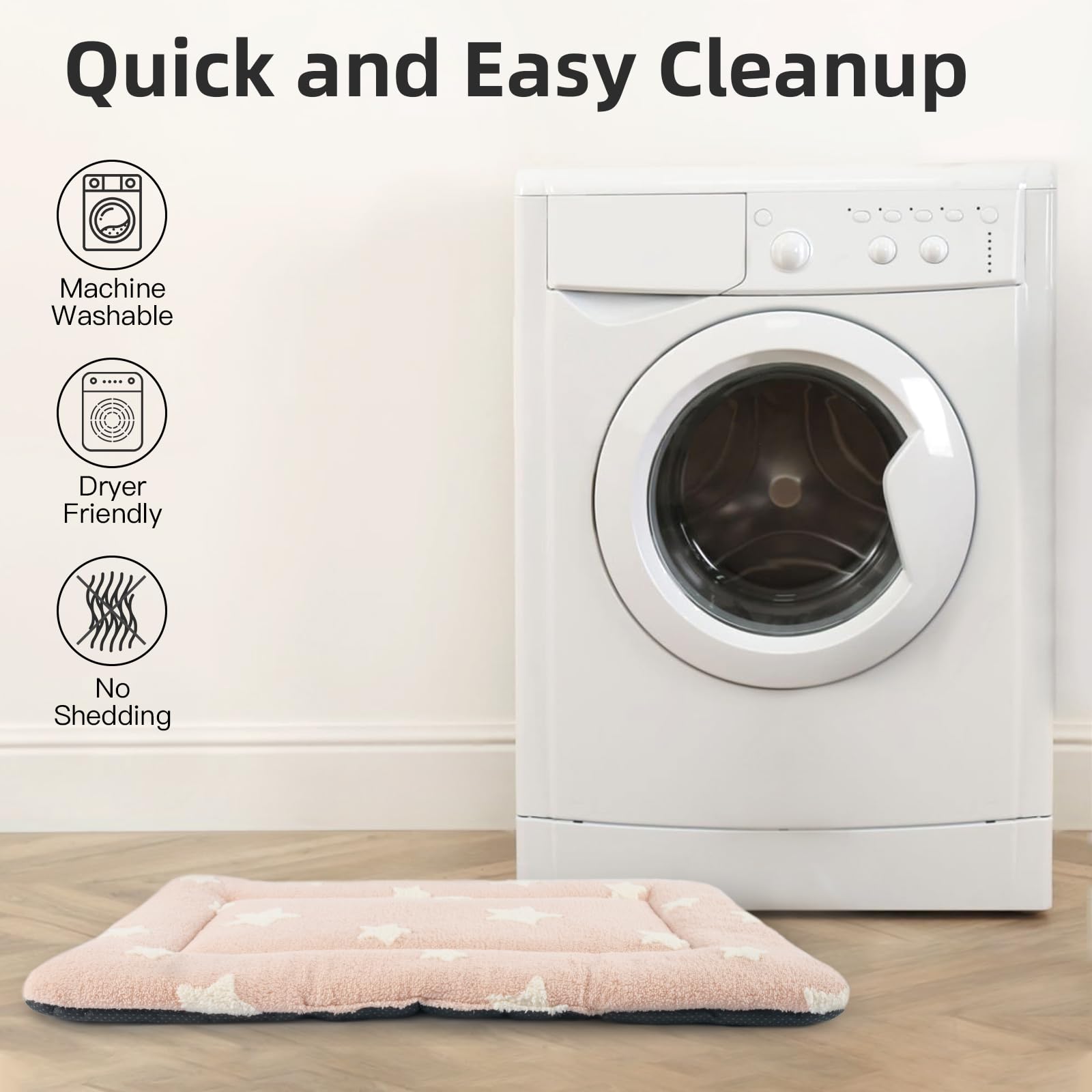 Cama estrella Mora Pets rosa para perros, soporte suave.