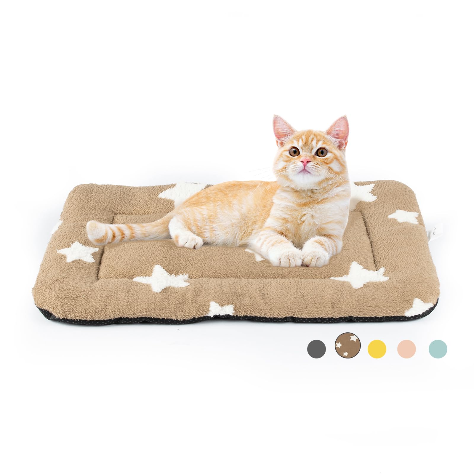 Cama Mora Pets para gato en interior con diseño estrella, descanso cómodo para casa.