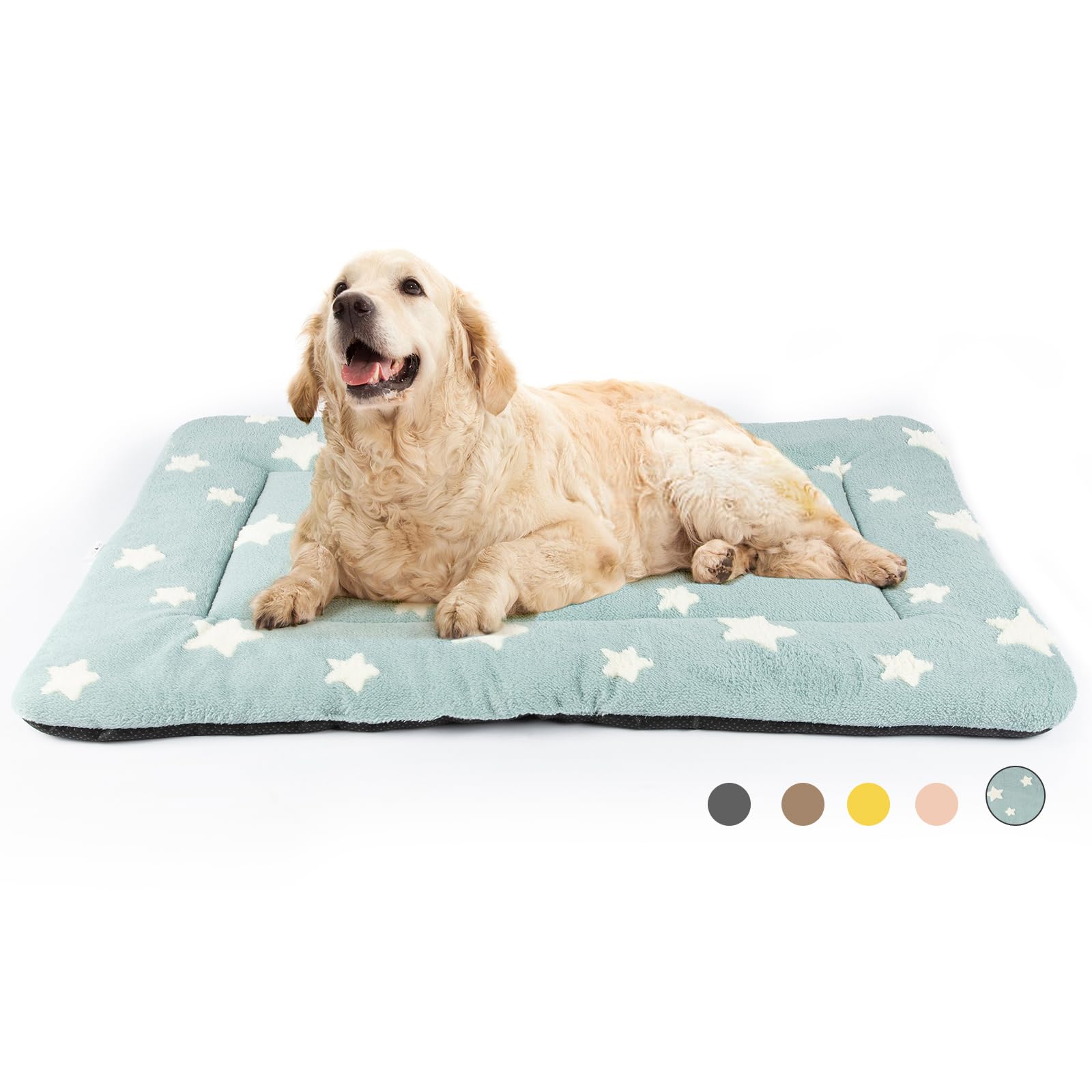 Cama Mora Pets con estrellas azul para perros grandes, descanso cómodo