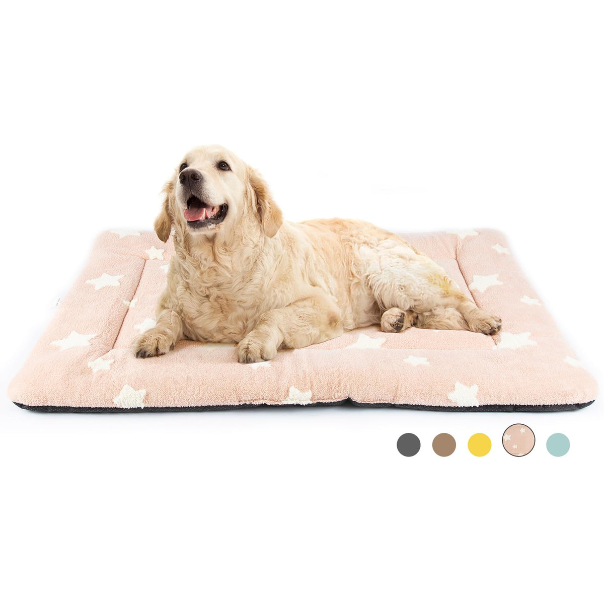 Mora Pets cama-jaula rosa 42x27 para perros grandes con descanso cómodo.