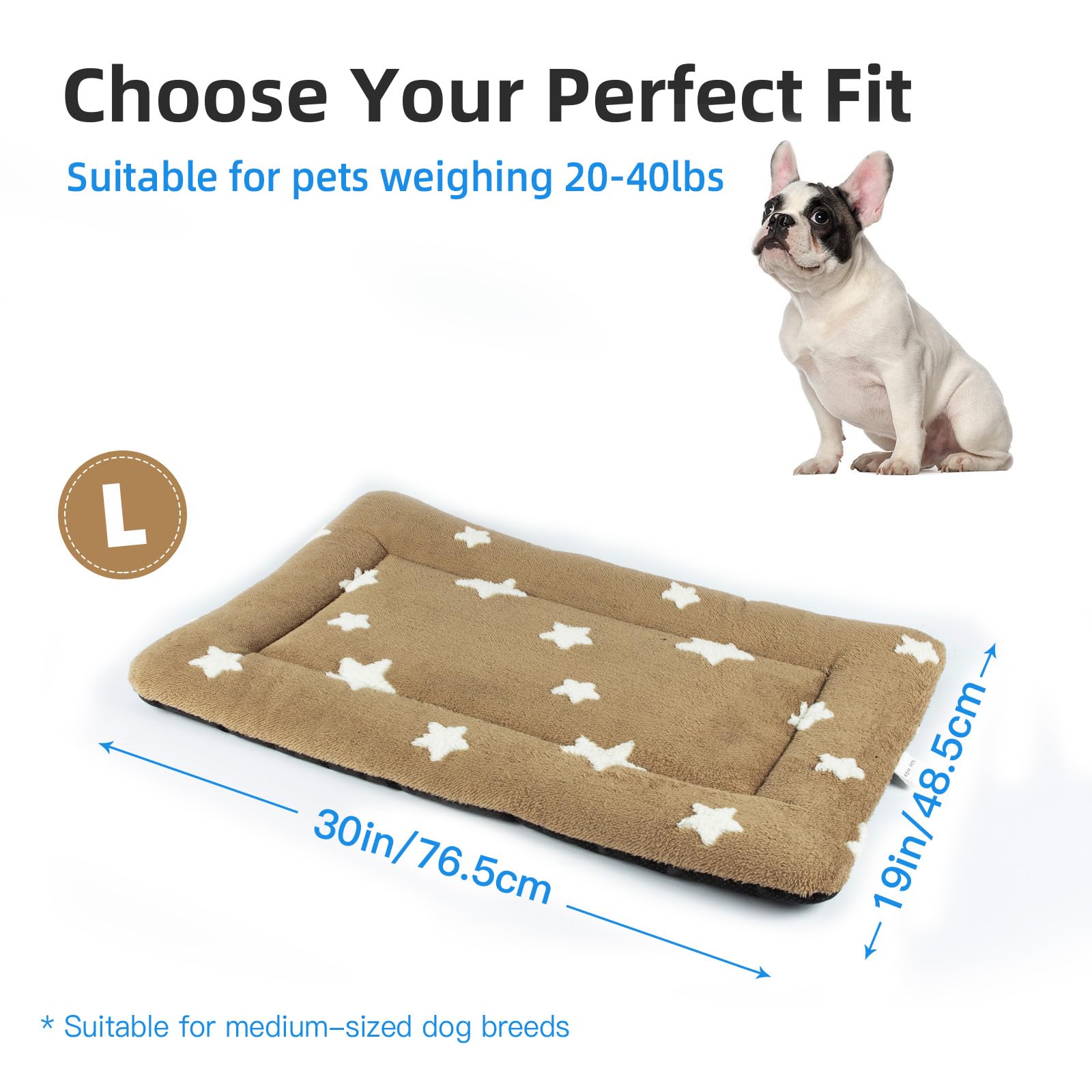 Cama para mascotas Mora Pets anti-deslizante, perfecta para pisos y transportines.