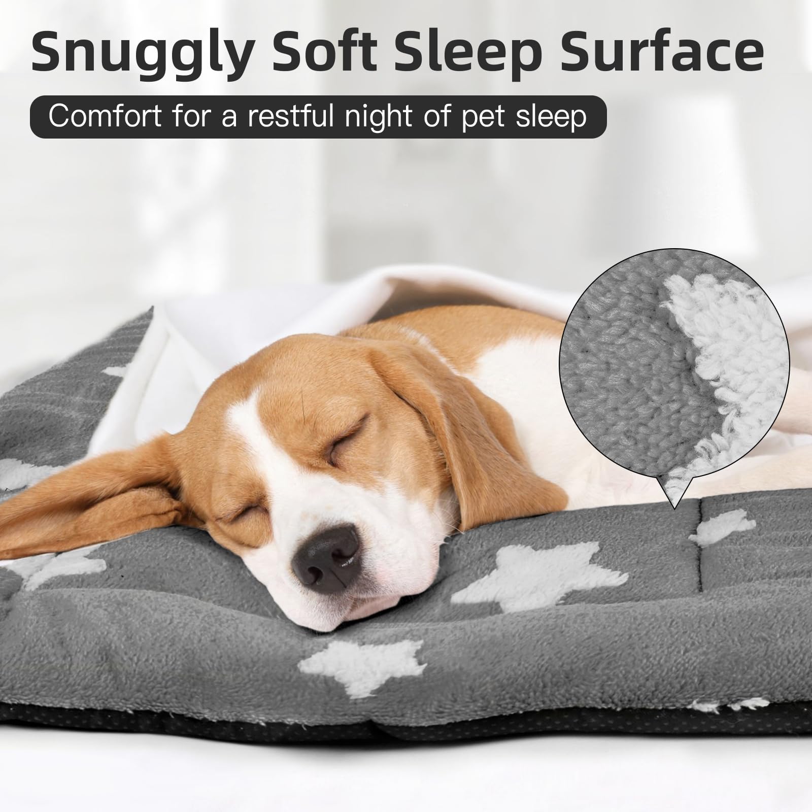 Cama Mora Pets para perros pequeños, antideslizante en gris, ideal para jaula y suelo