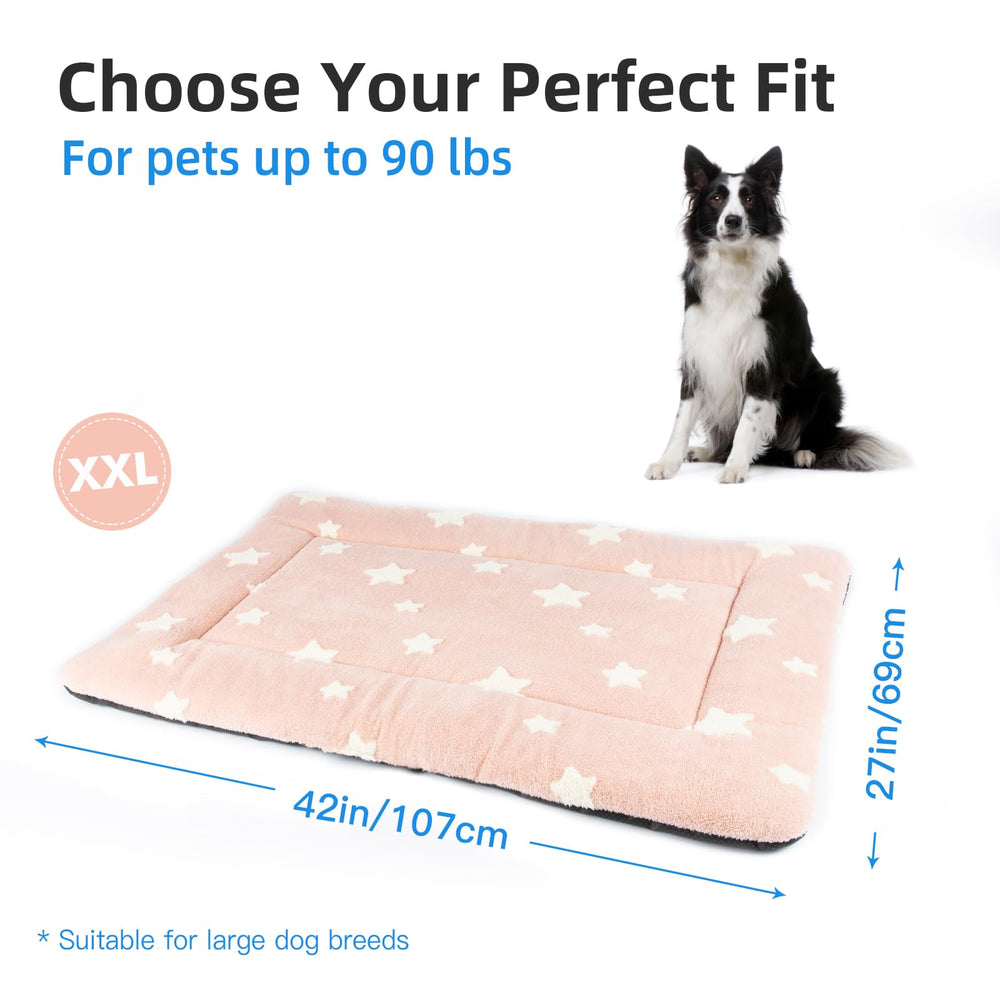 Colchón jaula Mora Pets grande rosa 42x27 para perros grandes.