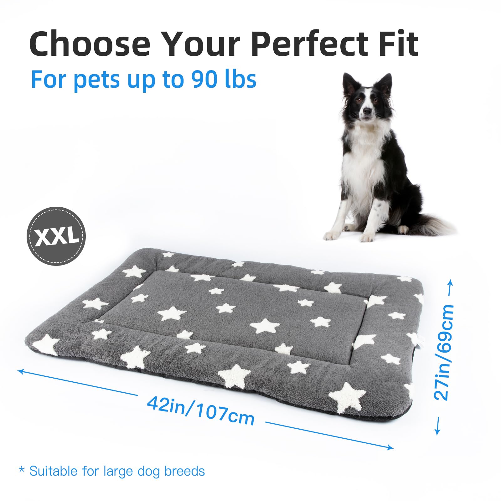Mora Pets diseño compacto para viajar, cama para perro gris y fácil de transportar.