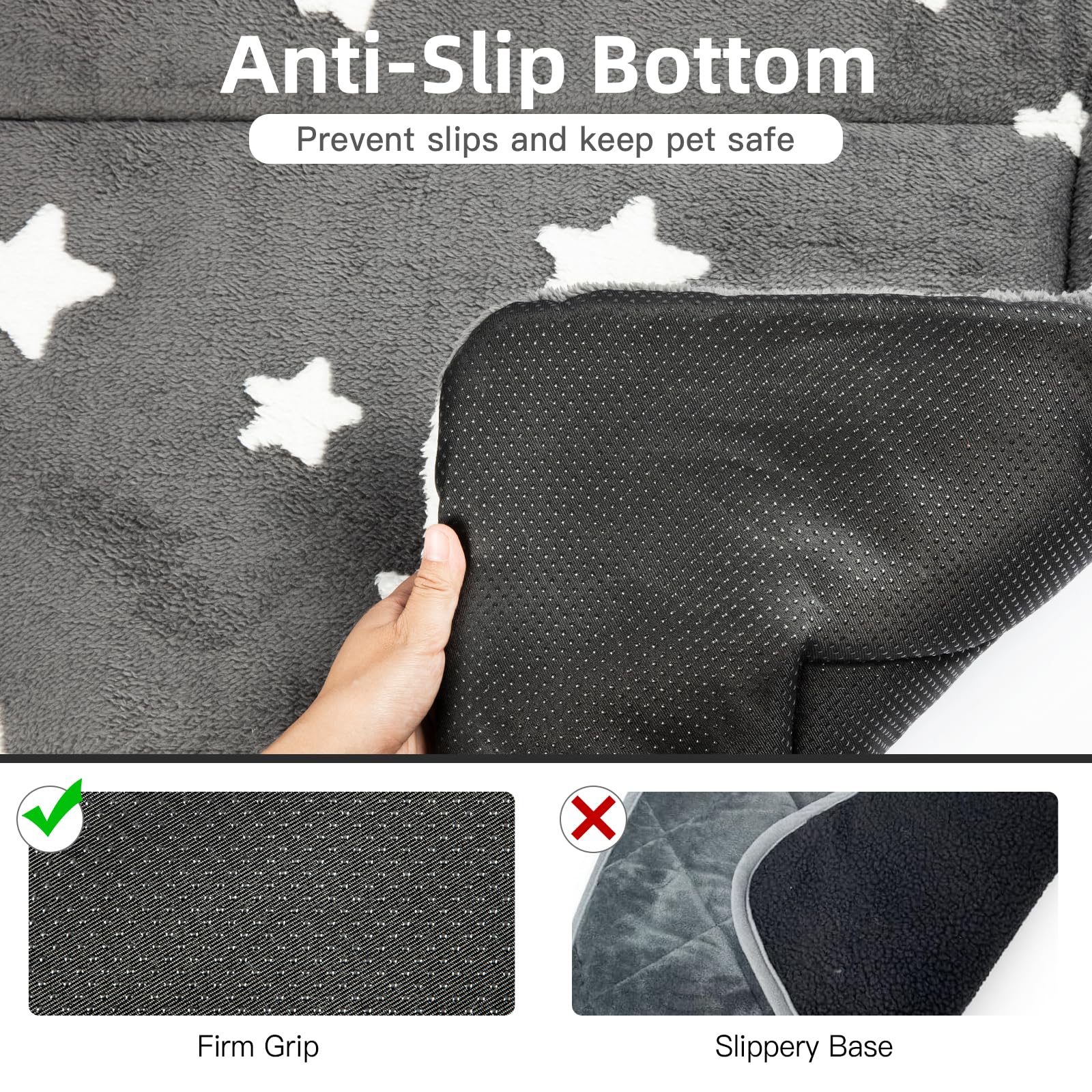 Estera Mora Pets para viaje, cama suave para perros pequeños y cómodo soporte