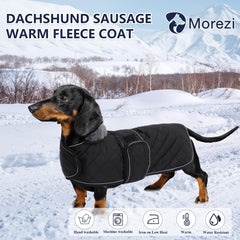 Morezi abrigo dachshund, interior felpa cálida para mayor confort