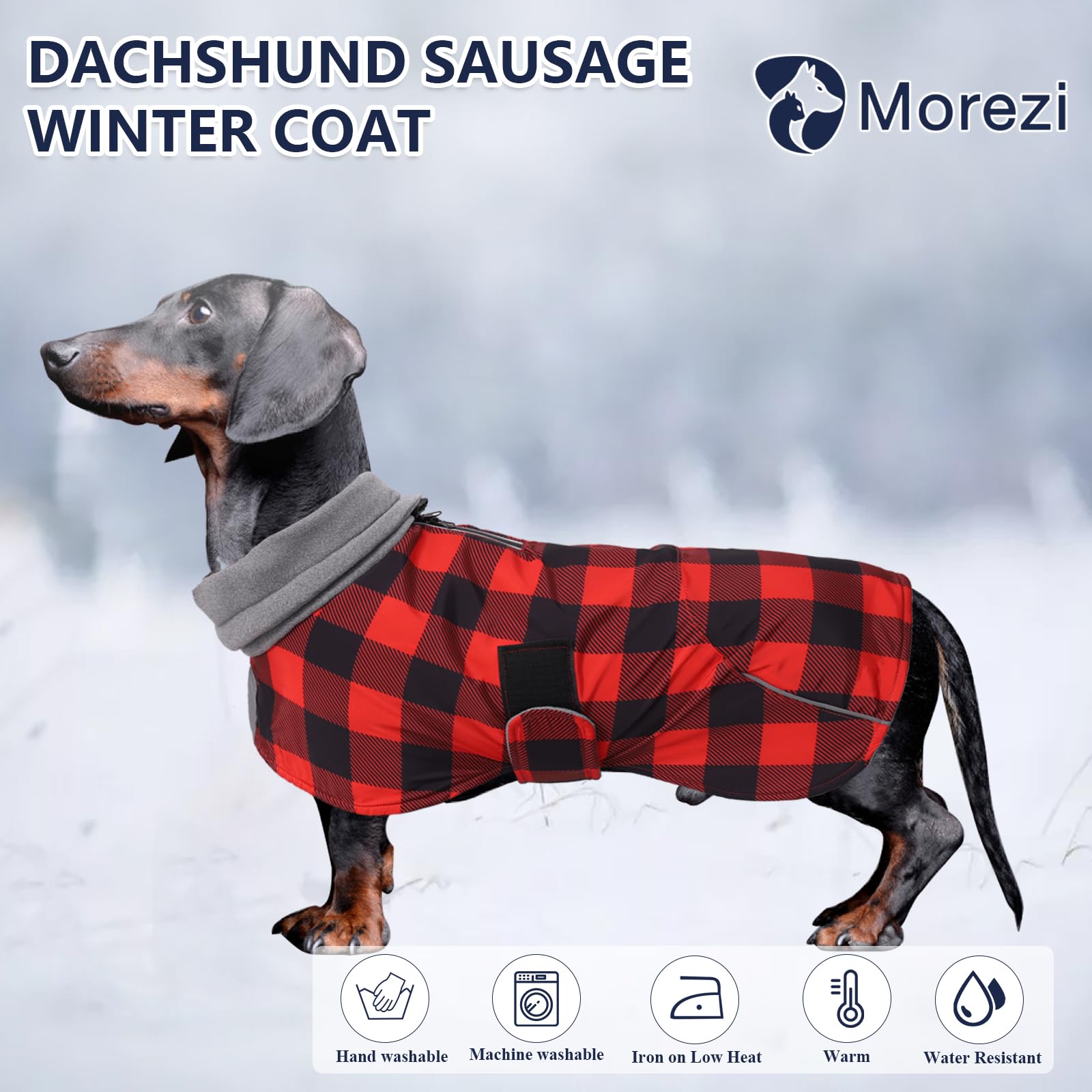 Morezi abrigo para perro salchicha con cierres ajustables para mejor ajuste