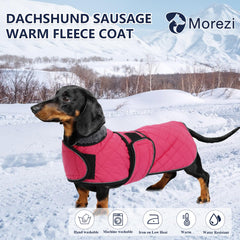 Morezi abrigo para perro salchicha, diseño contorneado para ajuste cómodo y seguro.