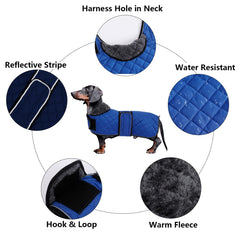 Morezi capa dachshund forro de pelo cálido para inviernos acogedores