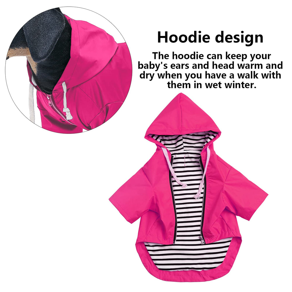 Morezi capa de lluvia para perros con bolsillo trasero, almacenamiento práctico para objetos pequeños.