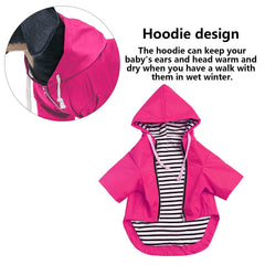 Morezi capa de lluvia para perros con bolsillo trasero, almacenamiento práctico para objetos pequeños.