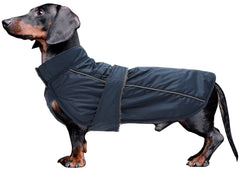 Morezi chaleco para perro salchicha impermeable, protegiendo durante paseos.