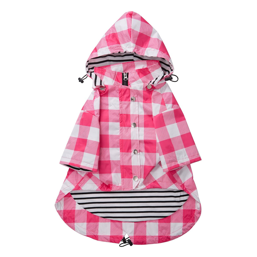 Morezi chubasquero para perro rosa XL, protección impermeable para paseos bajo lluvia.