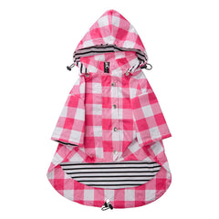 Morezi chubasquero para perro rosa XL, protección impermeable para paseos bajo lluvia.