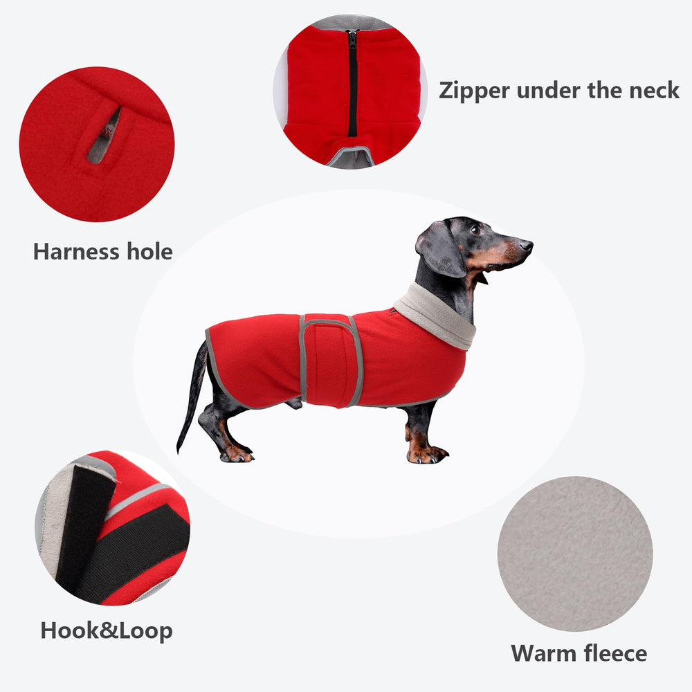 Morezi Dachshund Coat detalle tejido: tacto suave que añade calidez