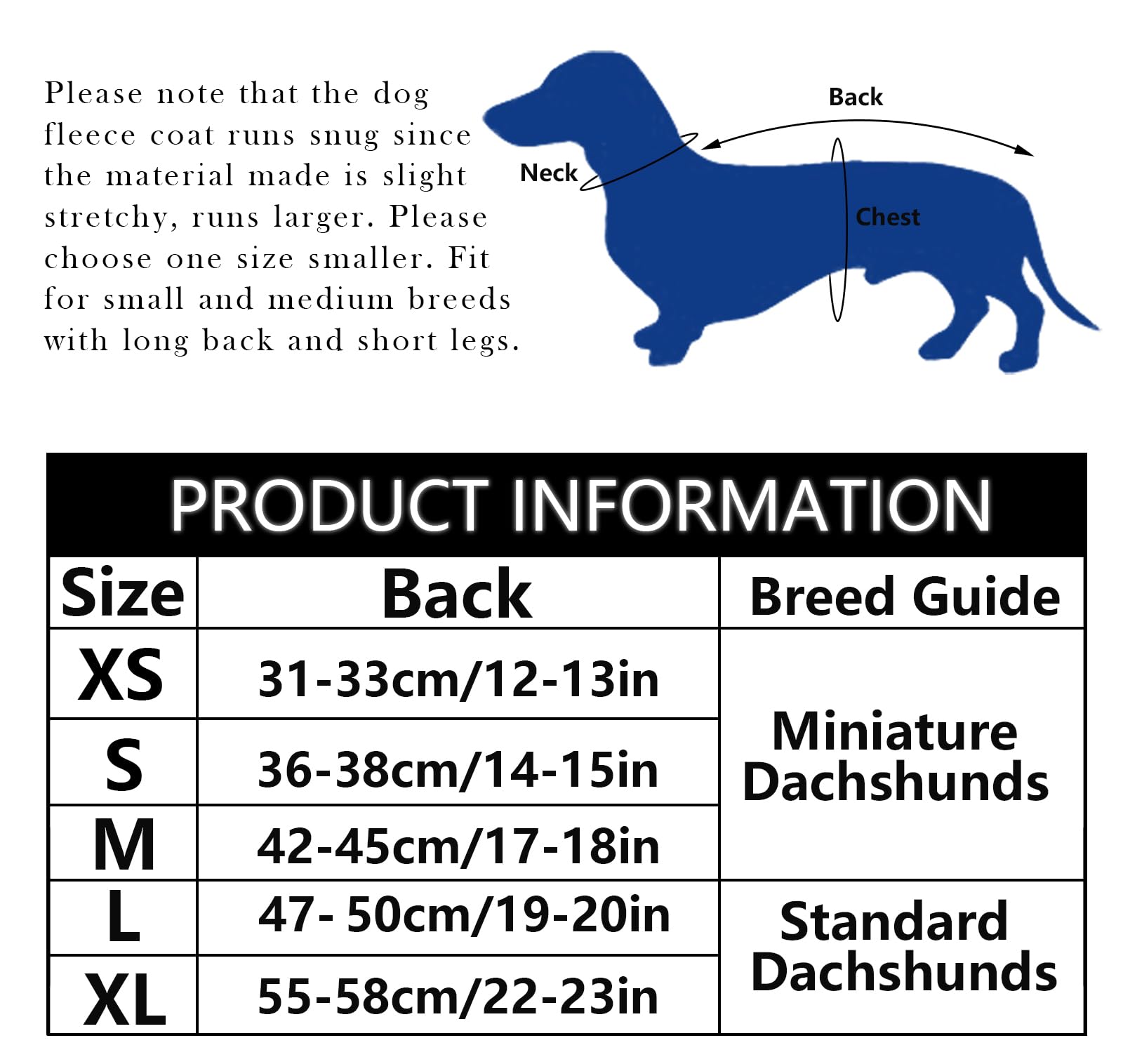 Morezi abrigo para dachshund con forro interior suave para mayor confort